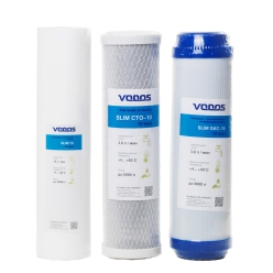 Комплект сменных картриджей VODOS SLIM-1 (ПП-10,Gac-10,CTO-10)