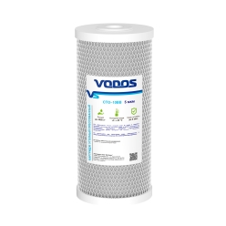 Картридж угольный прессованный VODOS CTO-10BB, 5 мкм