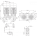 Циркуляционный насос с сухим ротором в исполнении Inline с фланцевым соединением Wilo VeroTwin-DPL 32/135-0,25/4