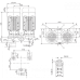 Циркуляционный насос с сухим ротором в исполнении Inline с фланцевым соединением Wilo VeroTwin-DPL 40/115-0,55/2
