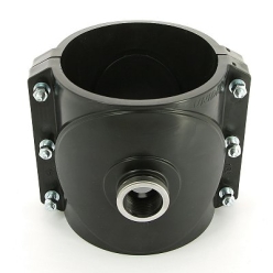 Врезка монтажная Unidelta зажим-В 160 x 1" 4 болта, для труб ПНД полипропилен PP-B