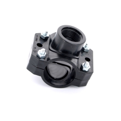 Врезка монтажная Unidelta зажим-В 50 x 1" 4 болта, для труб ПНД полипропилен PP-B