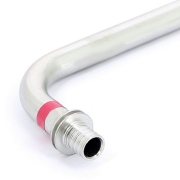 Угол с трубкой 1000 мм из нержавеющей стали для подключения радиатора, REHAU 16x15