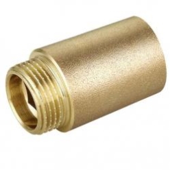 Латунная удлинительная гайка 10 мм TIM 1/2", резьба внутр./наруж., SFM022D-10